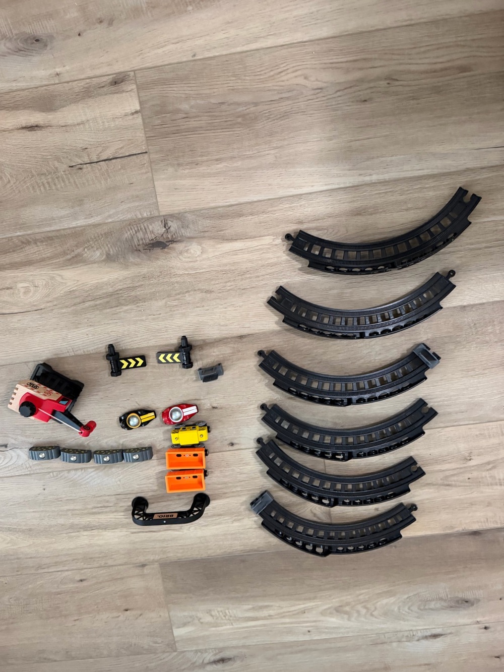 Hape train track and pieces